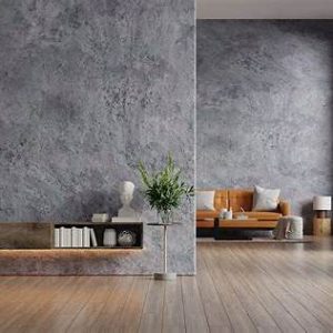 現代住宅中以藝術塗料打造的主牆,牆面質感成為空間焦點 來源:Unsplash