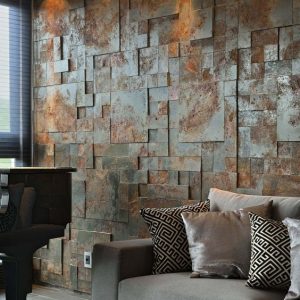 現代住宅中以藝術塗料打造的主牆,牆面質感成為空間焦點 來源:Unsplash